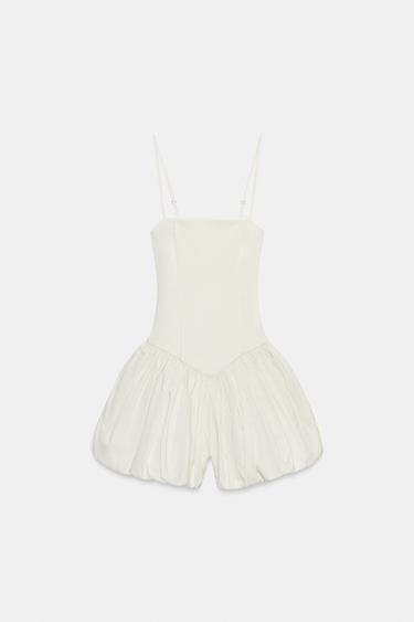 COMBINED VOLUME JUMPSUIT - Ecru by Zara - Image 3