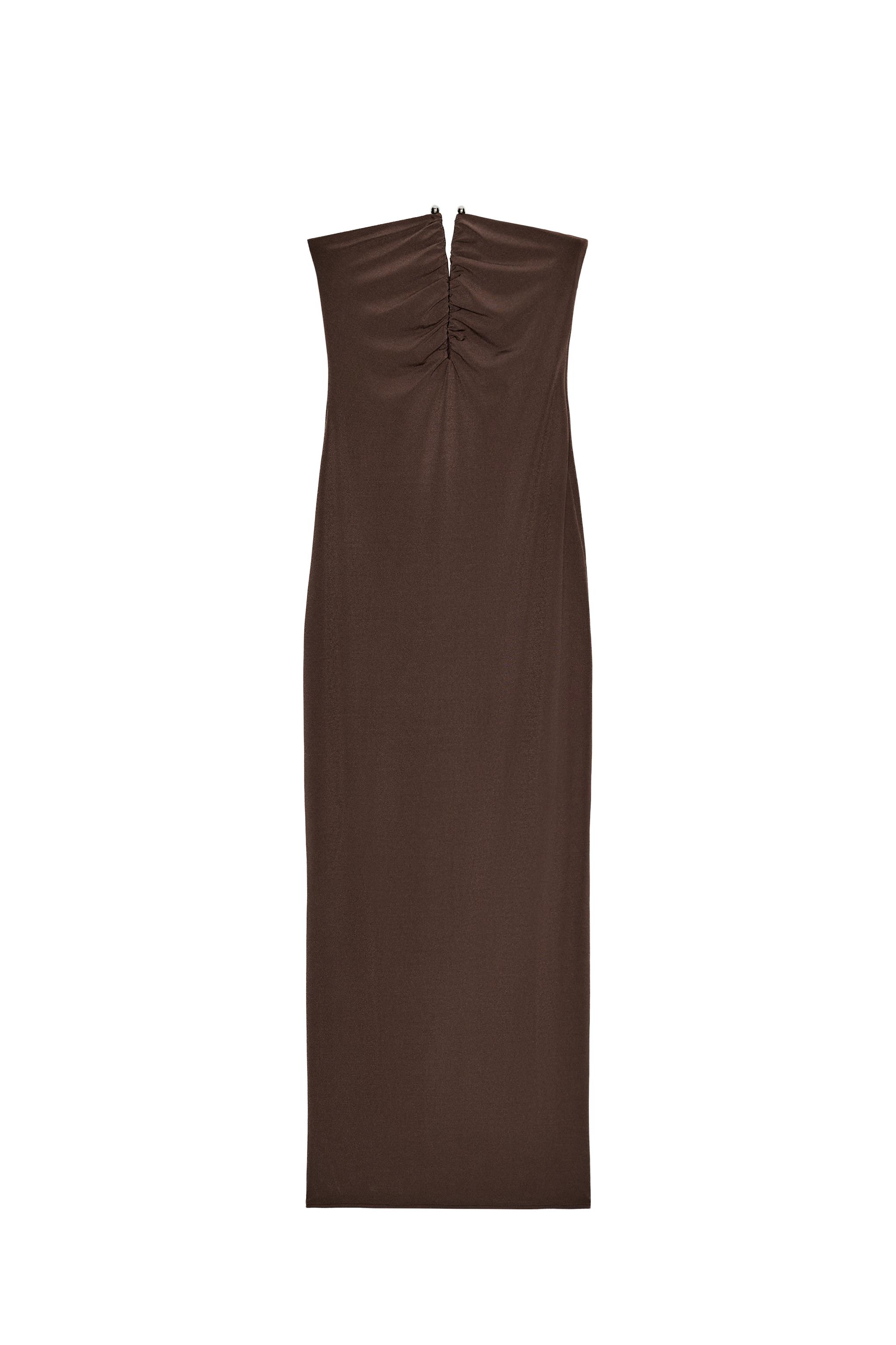 STRAPLESS DRESS - Brown | ZARA Hungary / Magyarorszg STRAPLESS DRESS - Brown | ZARA Hungary / Magyarorszg