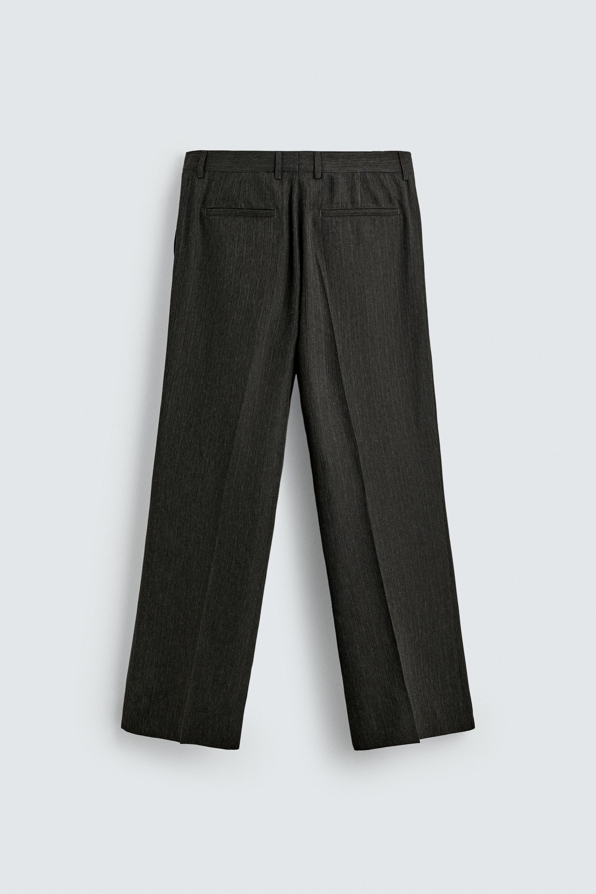 LIMITED EDITION FLOWY FLARE FIT PANTS - Greenish | ZARA