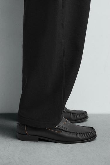LIMITED EDITION LEATHER LOAFERS - Black by Zara - Image 0