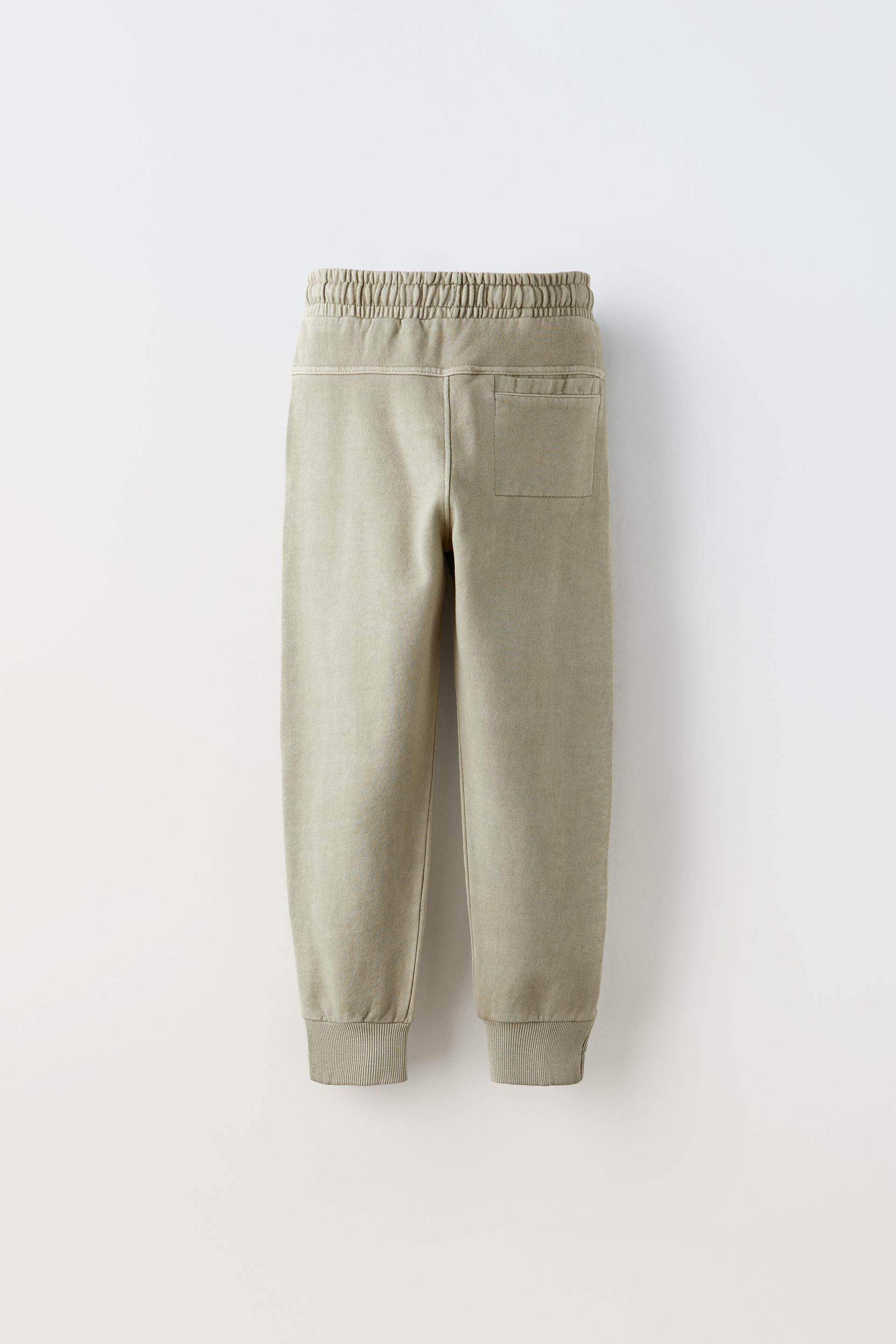 PLUSH PANTS WITH ZIPPERS - Brown / Taupe