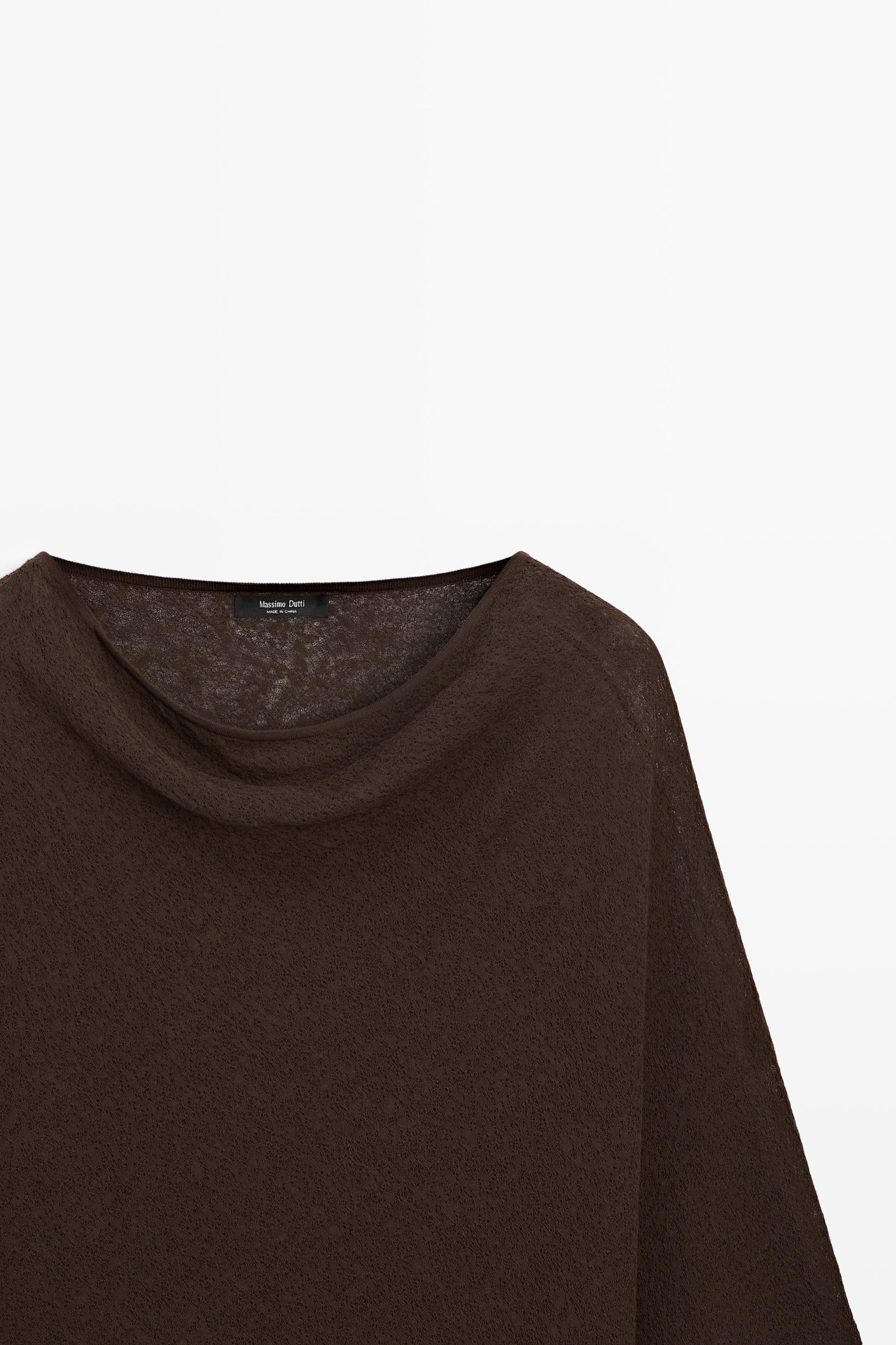 Asymmetric cotton cape
