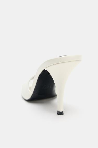 SLINGBACK HEEL SANDALS - white by Zara - Image 4