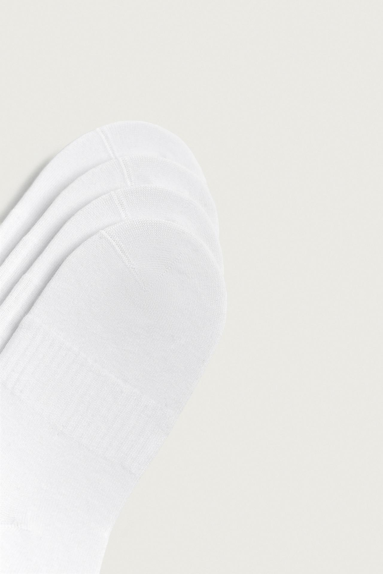PACK OF 4 INVISIBLE SOCKS — White