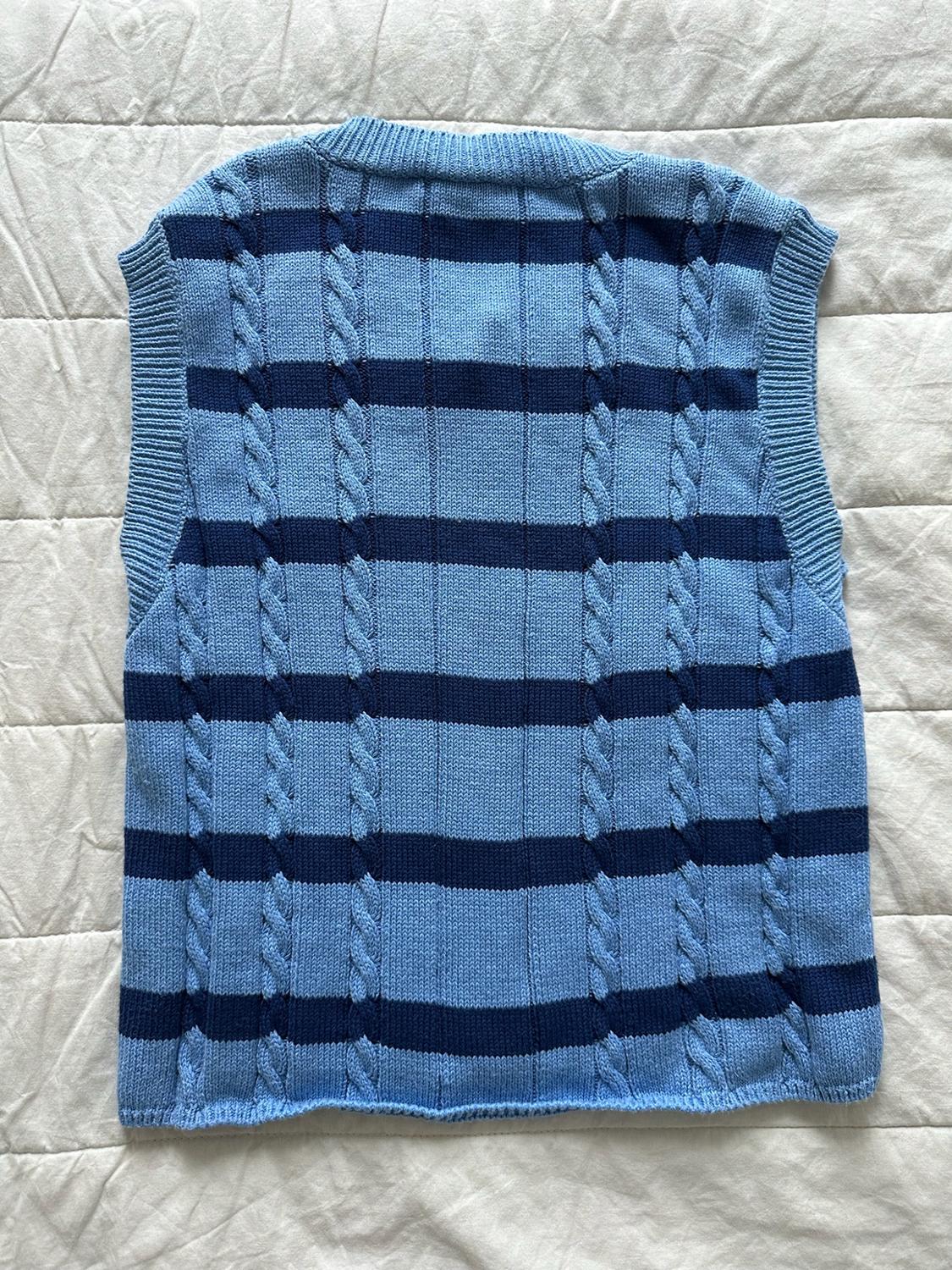 STRIPED CABLE-KNIT TOP - Image 2