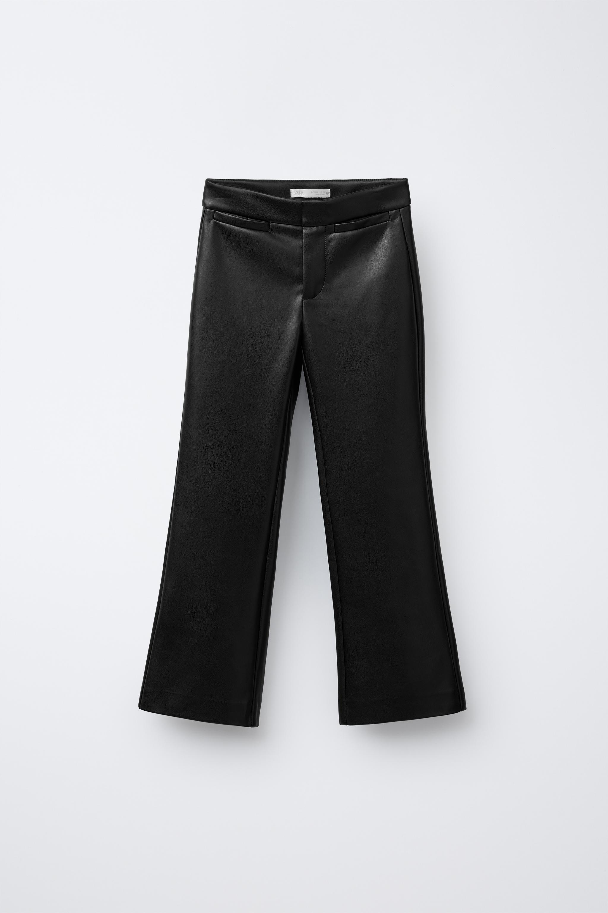 Pantalon évasé En Cuir Synthétique Femme - Bootcut Effet Mouillé - Style Hippie - Jambes Larges