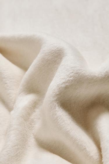 COUVERTURE UNIE COTON - Écru de Zara - Image 2