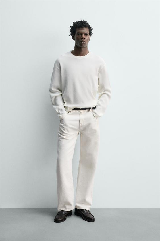 WAFFLE KNIT TEXTURED T-SHIRT