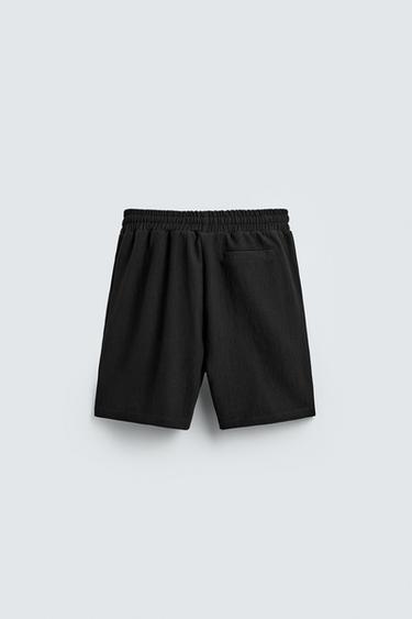 BERMUDA JOGGER STRUCTURÉ - Noir de Zara - Image 6
