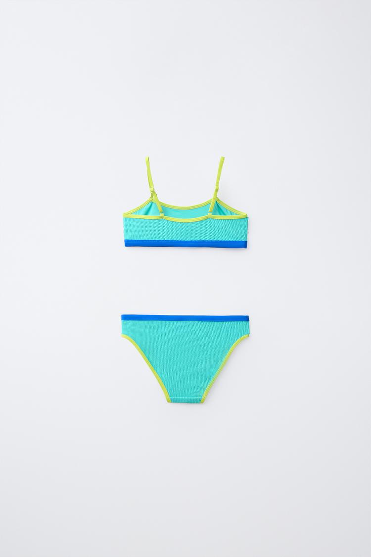 6-14 AÑOS/ BIKINI CON PESPUNTES CONTRASTANTES 4