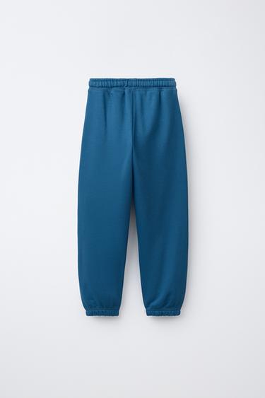 JOGGER TROUSERS WITH TEXT AND LABEL - Bluish by Zara - Image 1