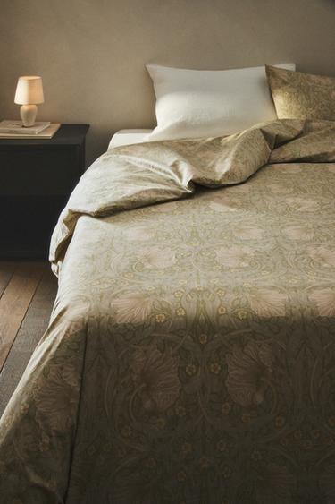 Zara MORRIS & CO. PERCALE COTTON DUVET COVER - Green