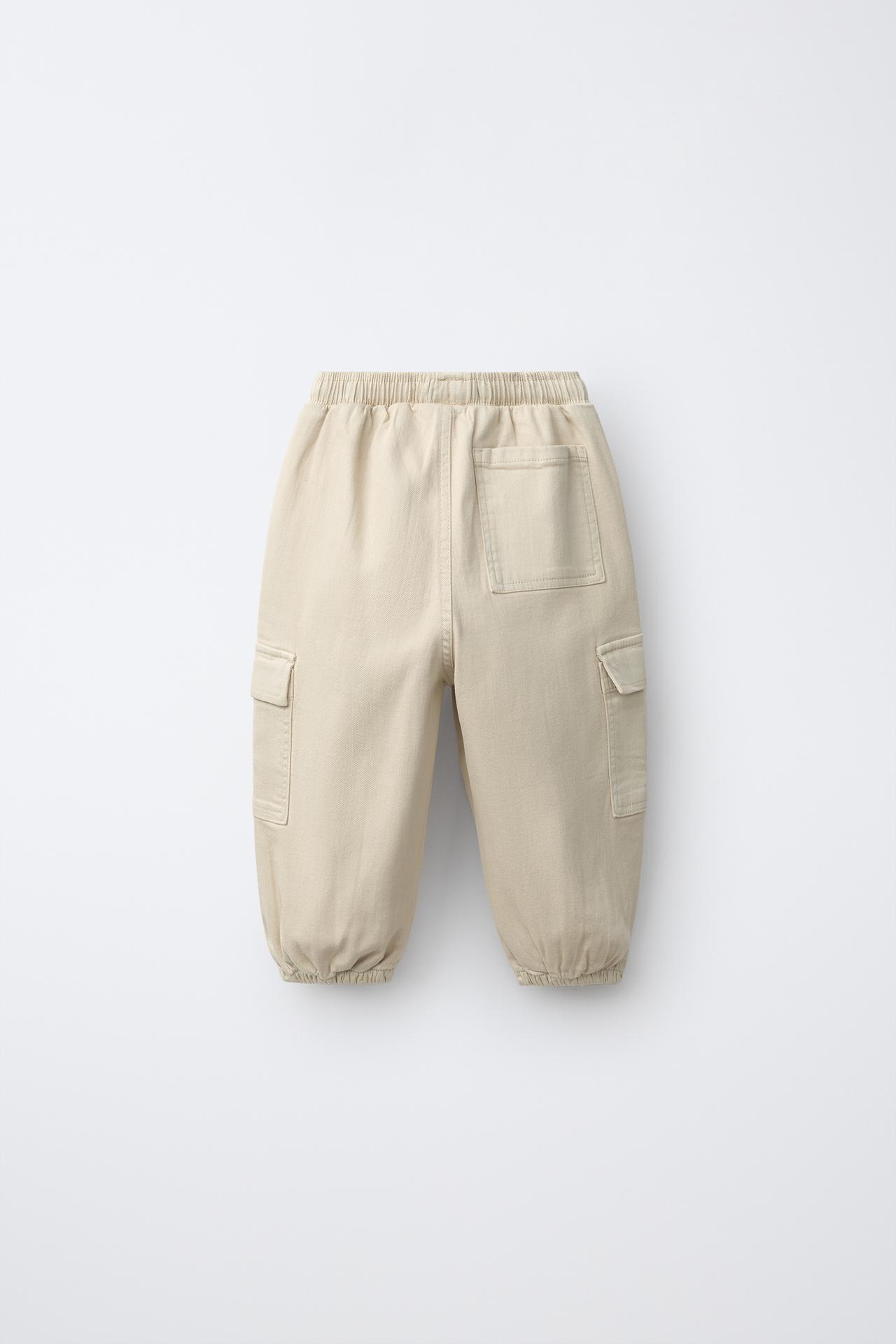 CARGO TWILL PANTS — Light beige