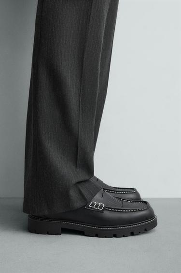 FRINGED LOAFERS - Black by Zara - Image 0