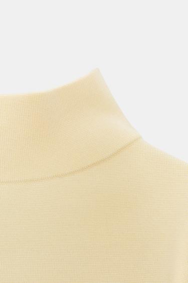 KNIT JUMPER WITH SHOULDER PADS AND SHORT SLEEVES - Butter by Zara - Image 6