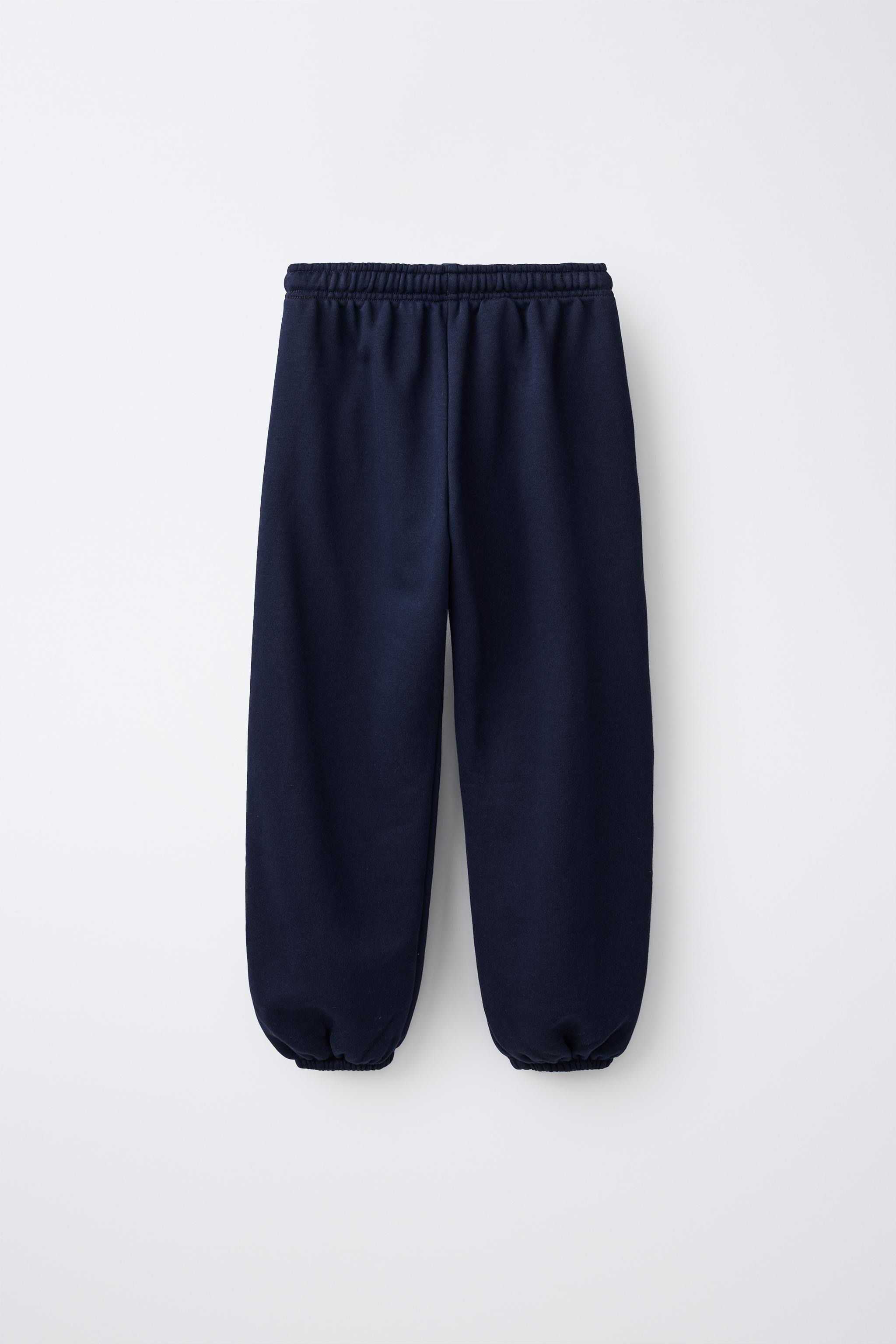 PLUSH JOGGING PANTS — Navy blue
