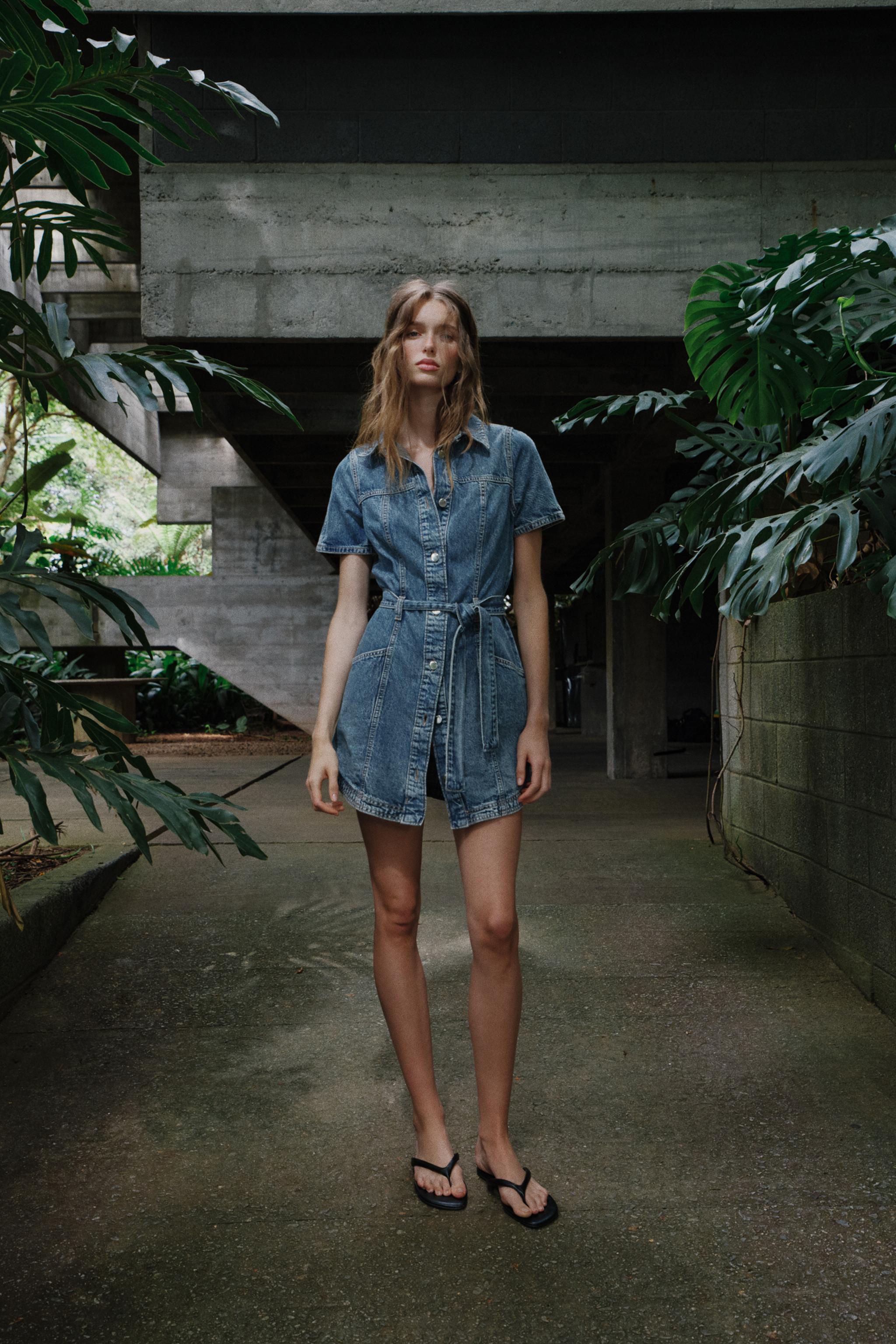 ROBE COURTE EN JEAN Z1975 AVEC CEINTURE