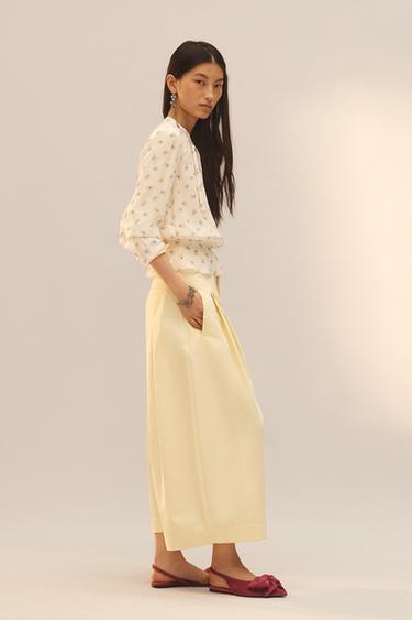 LIMITED EDITION DARTED TROUSERS - Yellow by Zara - Image 1