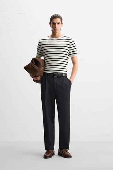 FLOWING KNIT T-SHIRT - Stripes by Zara - Image 0