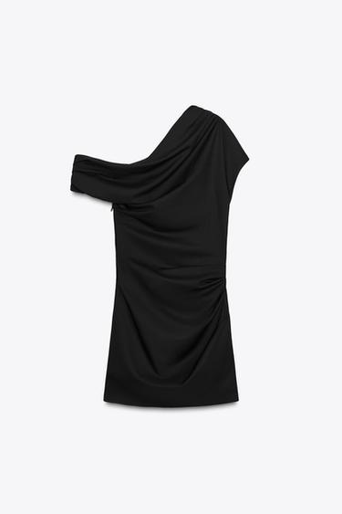 ASYMMETRIC SHORT DRESS - Black by Zara - Image 6