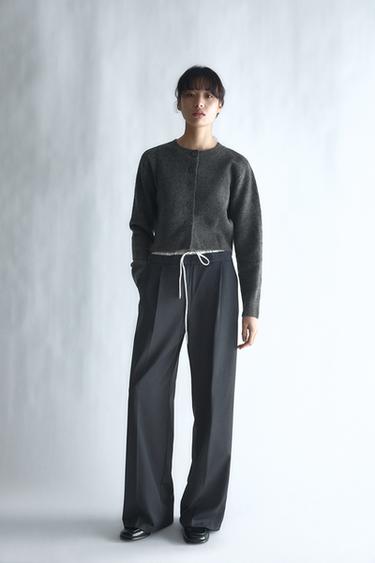 SOFT KNIT CARDIGAN - Mid-grey by Zara