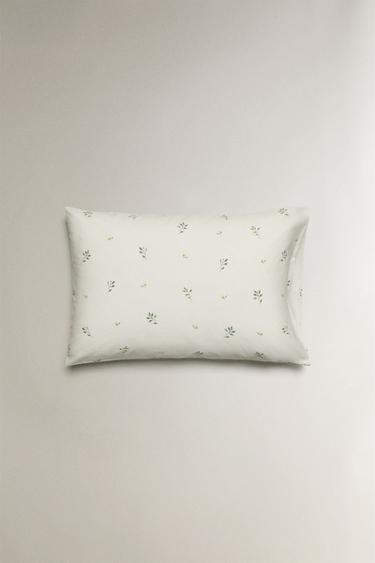 TAIE D'OREILLER IMPRIMÉ FEUILLES - Vert d'eau de Zara - Image 3