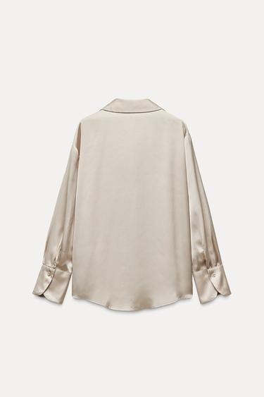 SATIN SHIRT - Cava by Zara - Image 4