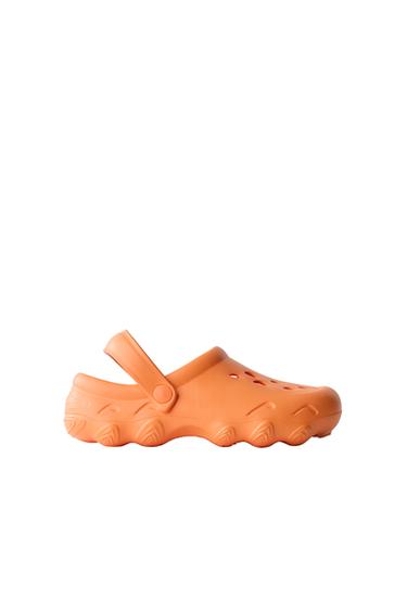 RUBBERISED SPORTY CLOGS - Orange by Zara - Image 0