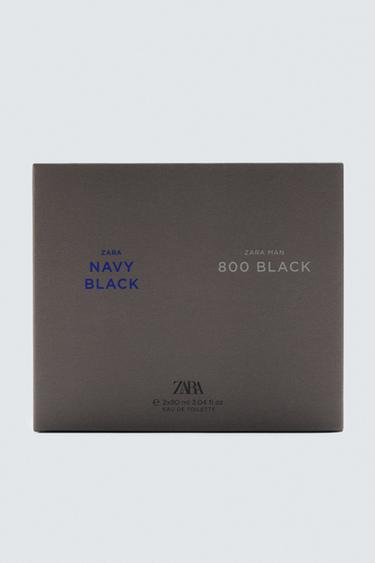 MAN NAVY BLACK + ZARA MAN 800 BLACK EDT 2 x 90 ML / 3.0 oz - TINTED LEATHER by Zara