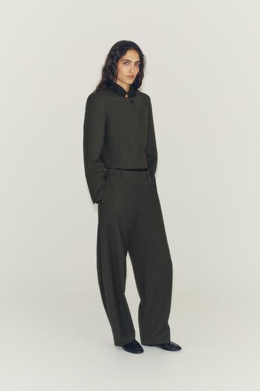 بنطلون BALLOON ZW COLLECTION - بني by Zara - Image 0