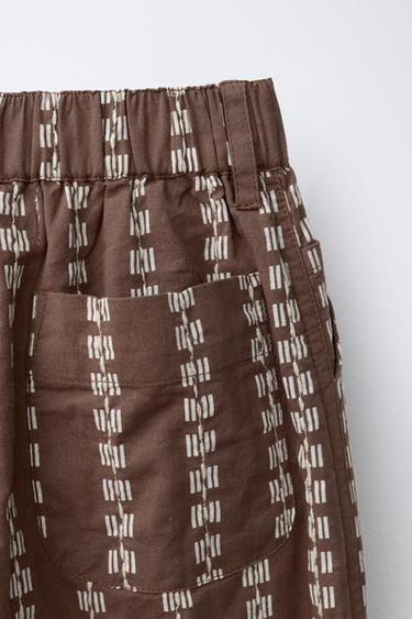 EMBROIDERED & PRINTED BAGGY TROUSERS - Brown by Zara - Image 3