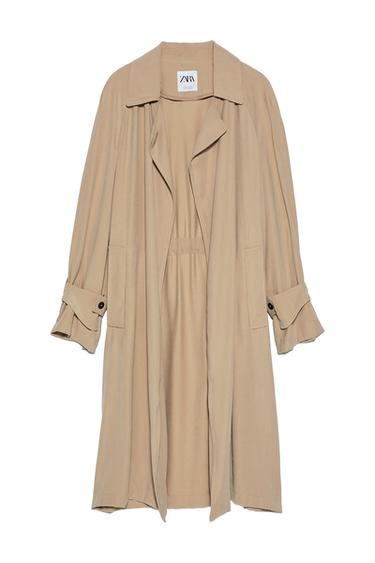 FLOWY TRENCH COAT WITH POCKETS