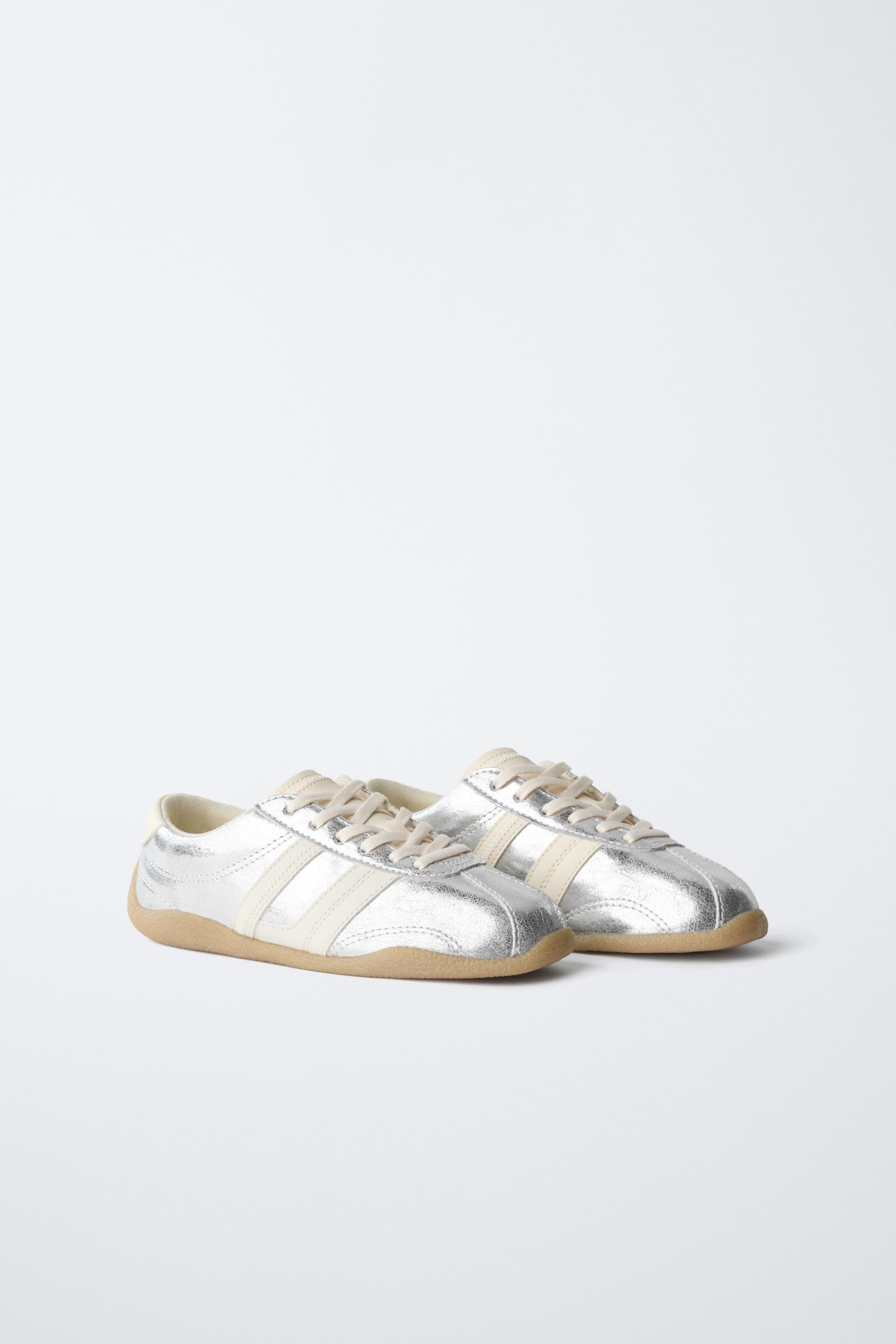 METALLIC SNEAKERS — Silver (alternate view)