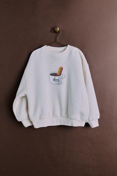 Zara BONILLA A LA VISTA ® X ZARA PRINTED SWEATSHIRT - Ecru