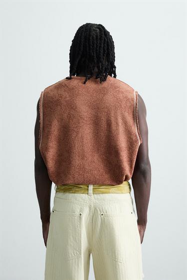 WASHED KNIT TANK TOP - Brick by Zara - Image 2