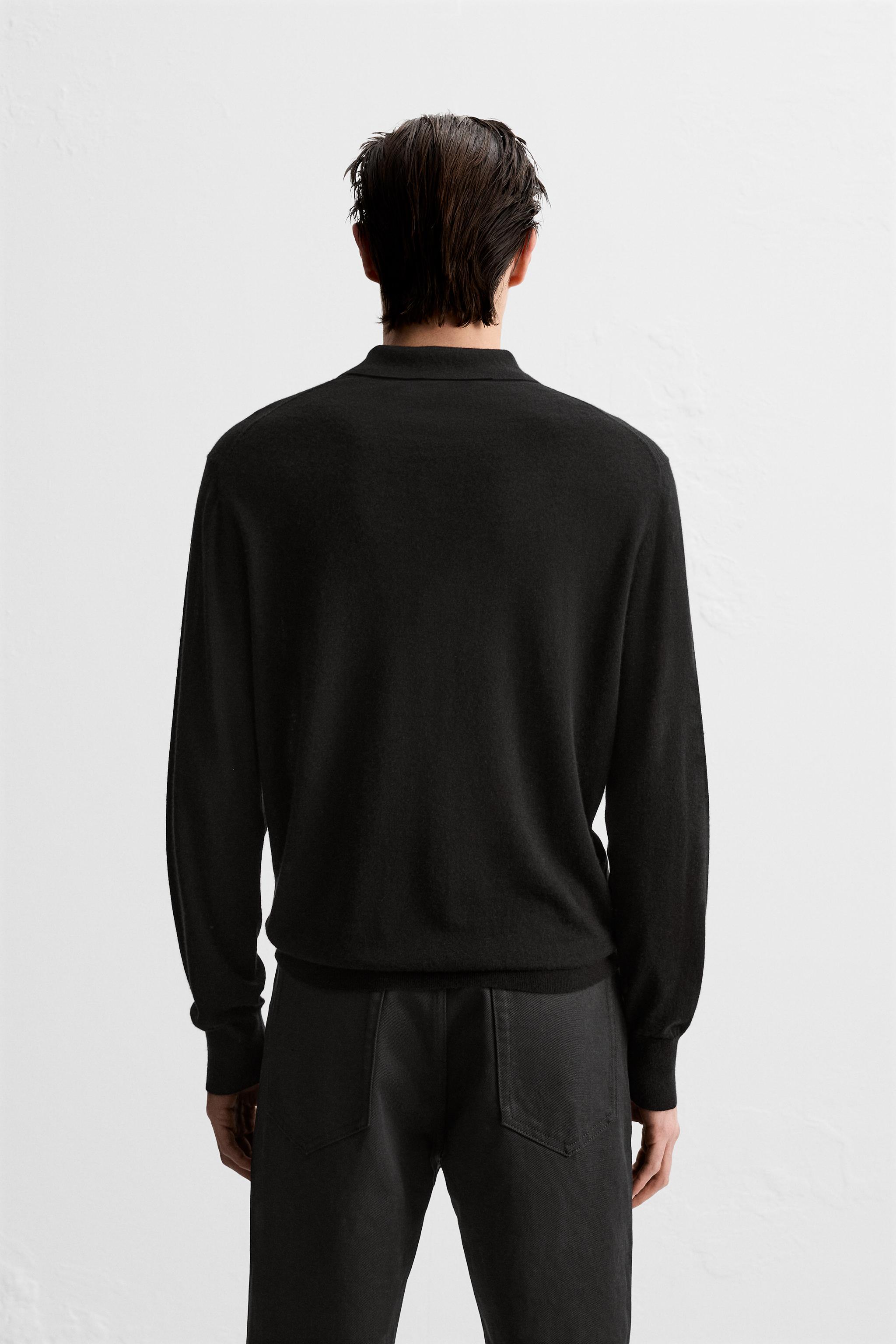 WOOL - CASHMERE LIGHTWEIGHT KNIT POLO - Black | ZARA United WOOL - CASHMERE LIGHTWEIGHT KNIT POLO - Black | ZARA United