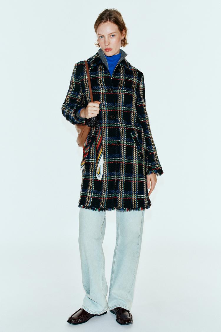 STRUCTURED CHECKS COAT
