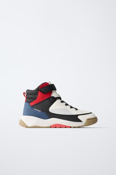 MULTI-COLOUR HIGH-TOP SNEAKERS - Blue by Zara