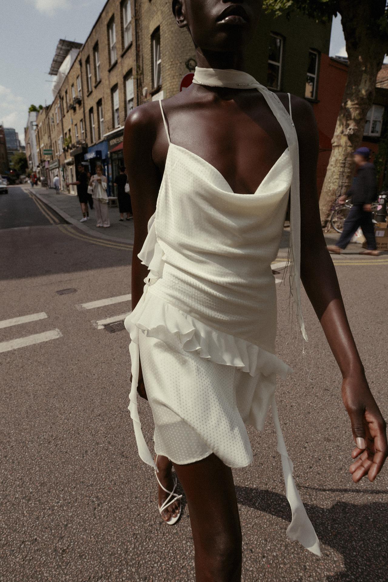 SPARKLY RUFFLED SHORT DRESS