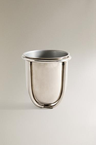SHINY METAL TOOTHBRUSH HOLDER - Silver by Zara - Image 0