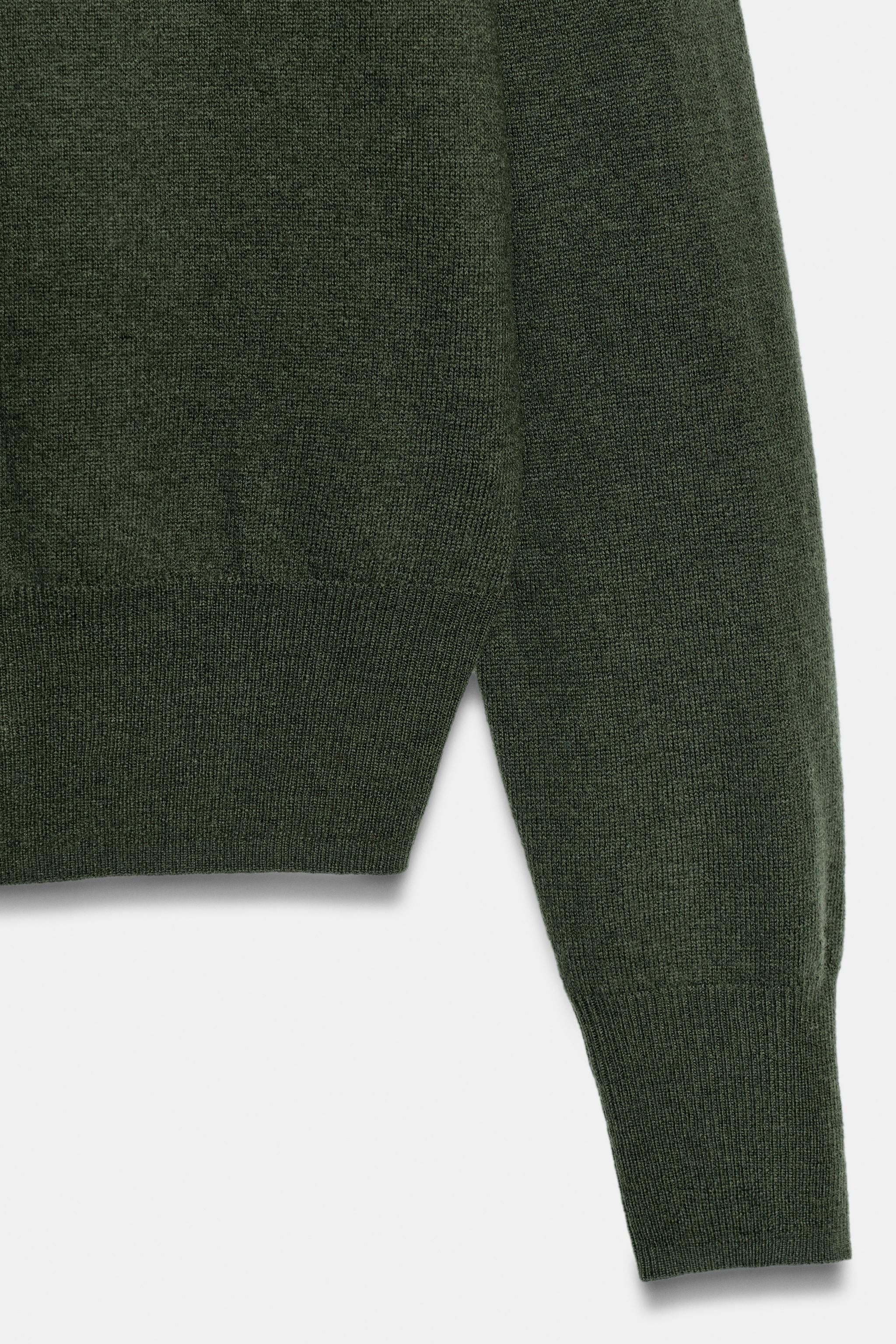 Женские свитеры Zara 100% EXTRA-SOFT WOOL V-NECK JUMPER — фото 6