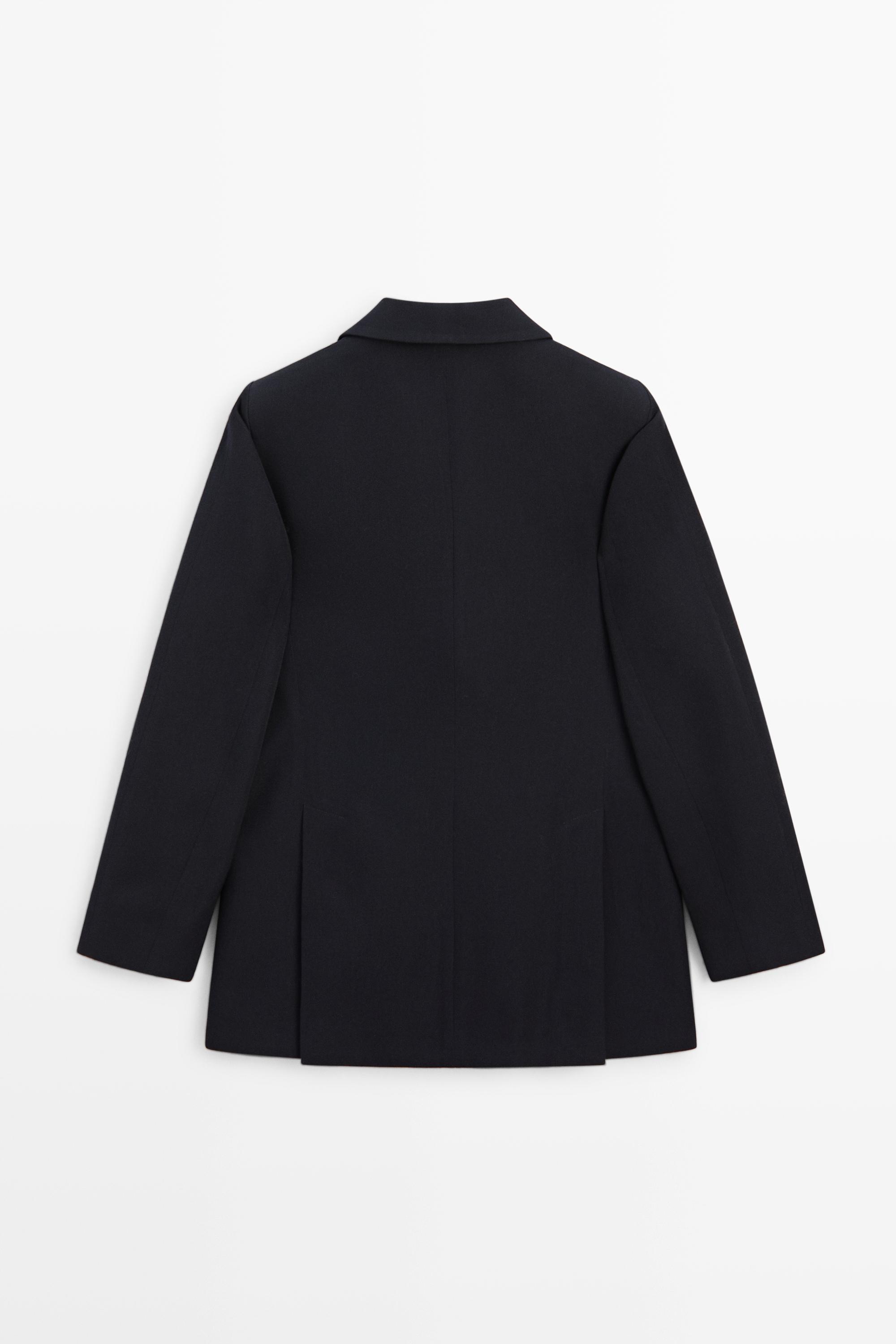 Wool blend double-breasted blazer