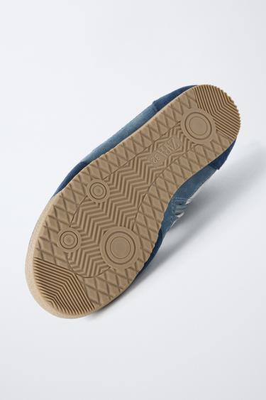 LEATHER BOXING HIGH-TOP SNEAKERS - Blue by Zara - Image 8