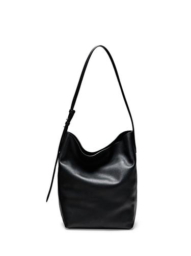 Bolso bucket piel napa - Negro de Zara