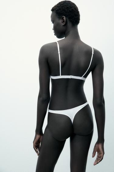 Zara MODAL THONG - White
