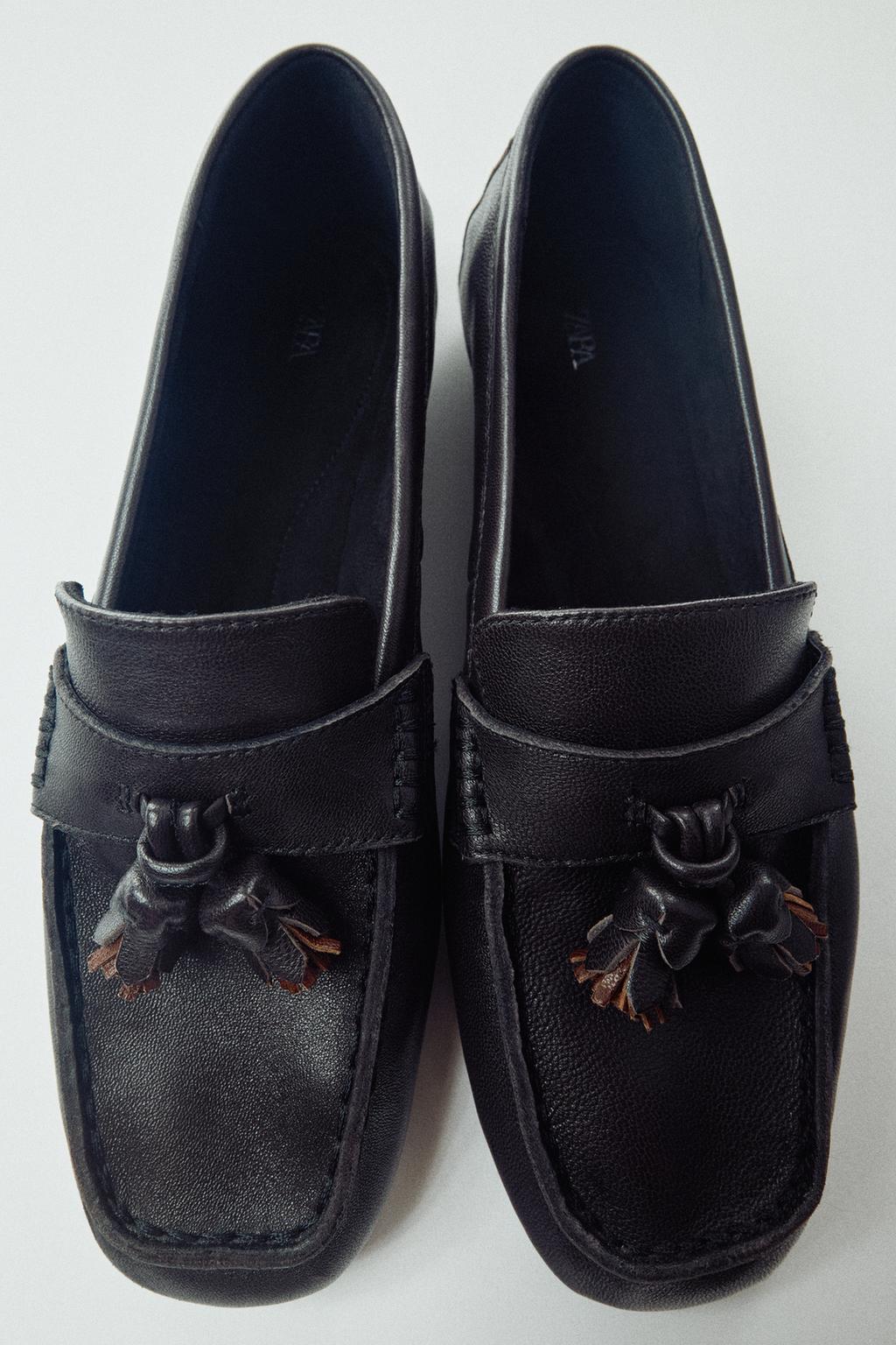 LEATHER TASSEL LOAFERS