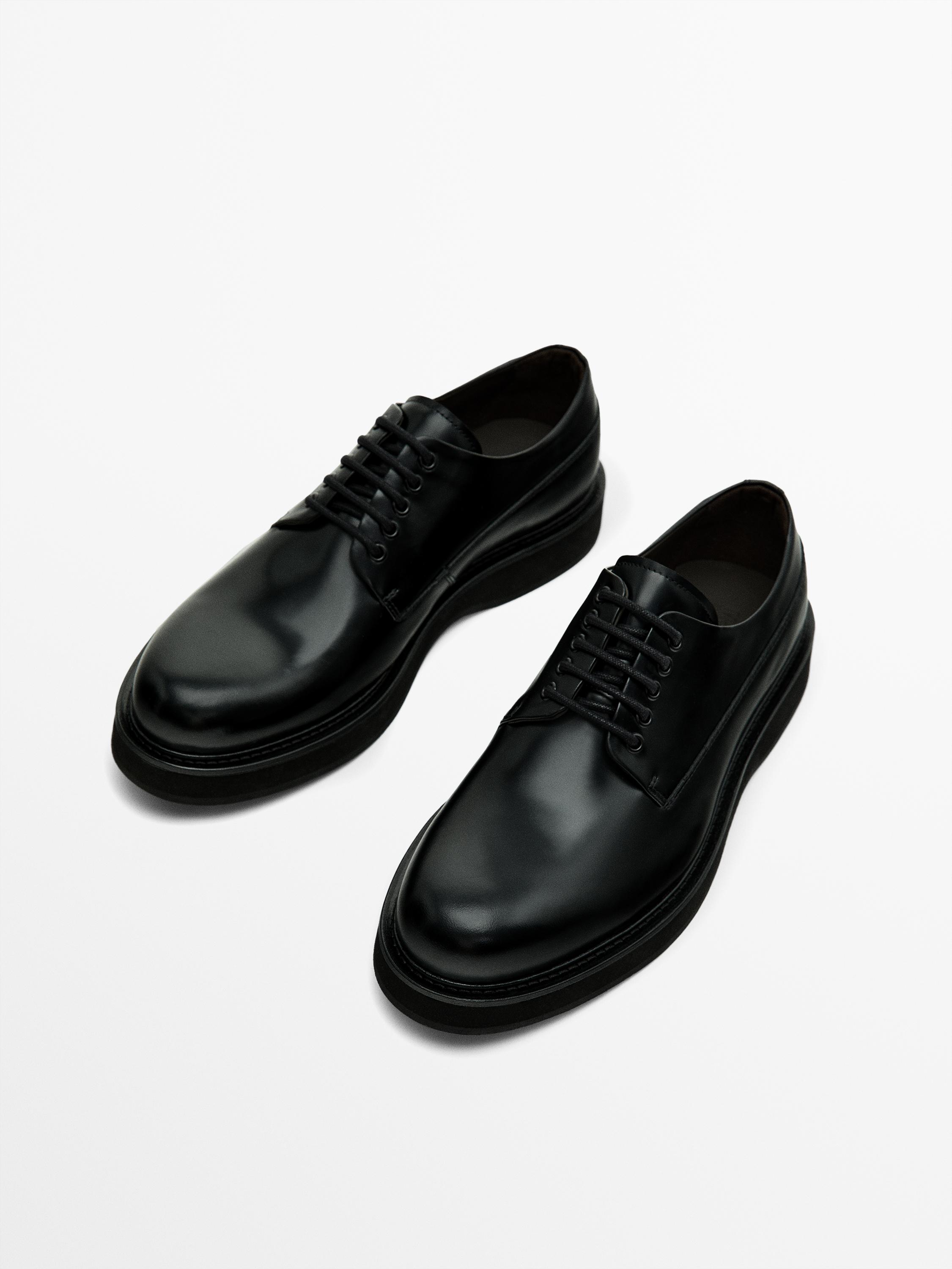 Black lace-up shoes - Black | ZARA United States