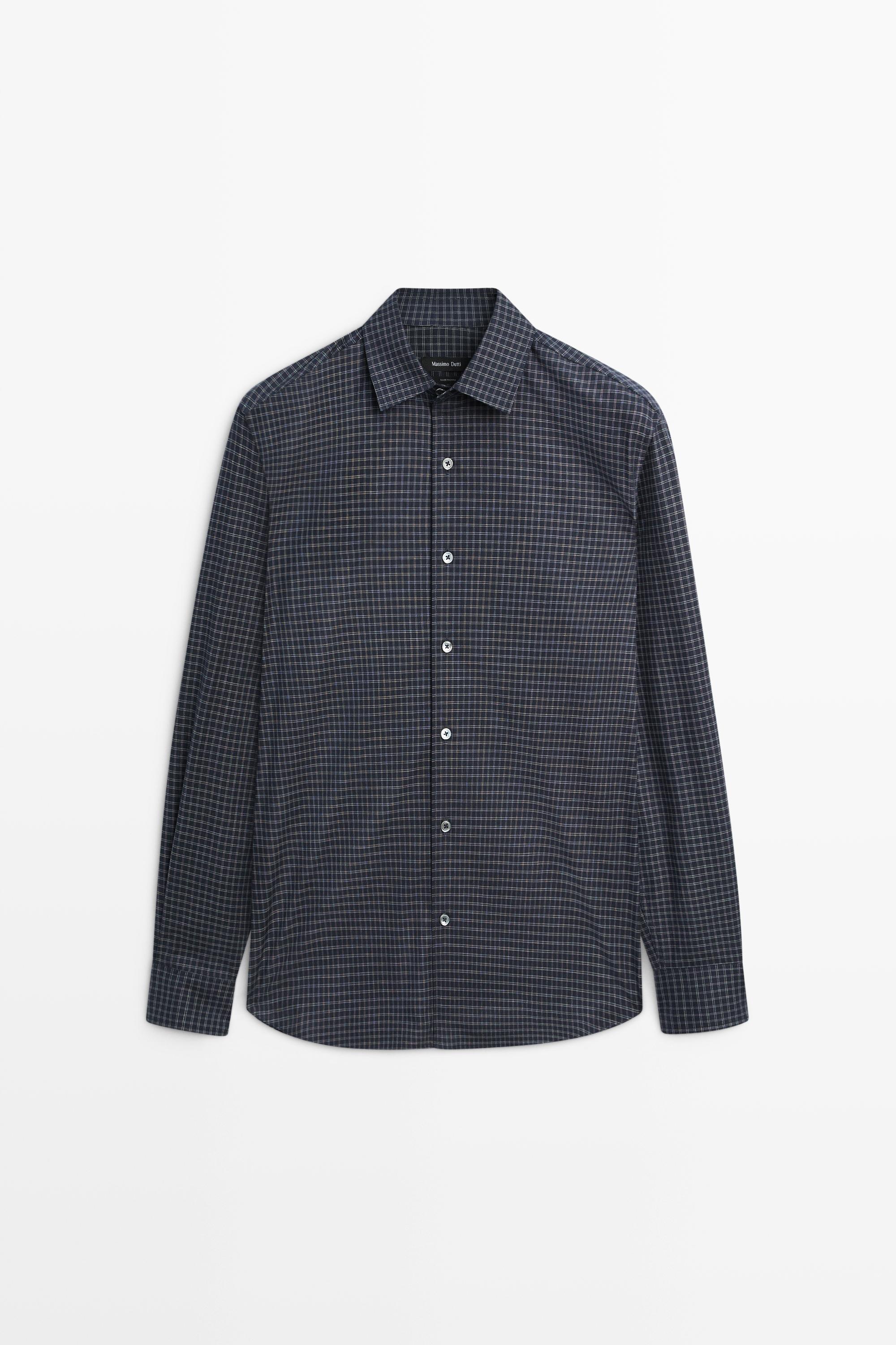 Regular fit check 100% cotton shirt