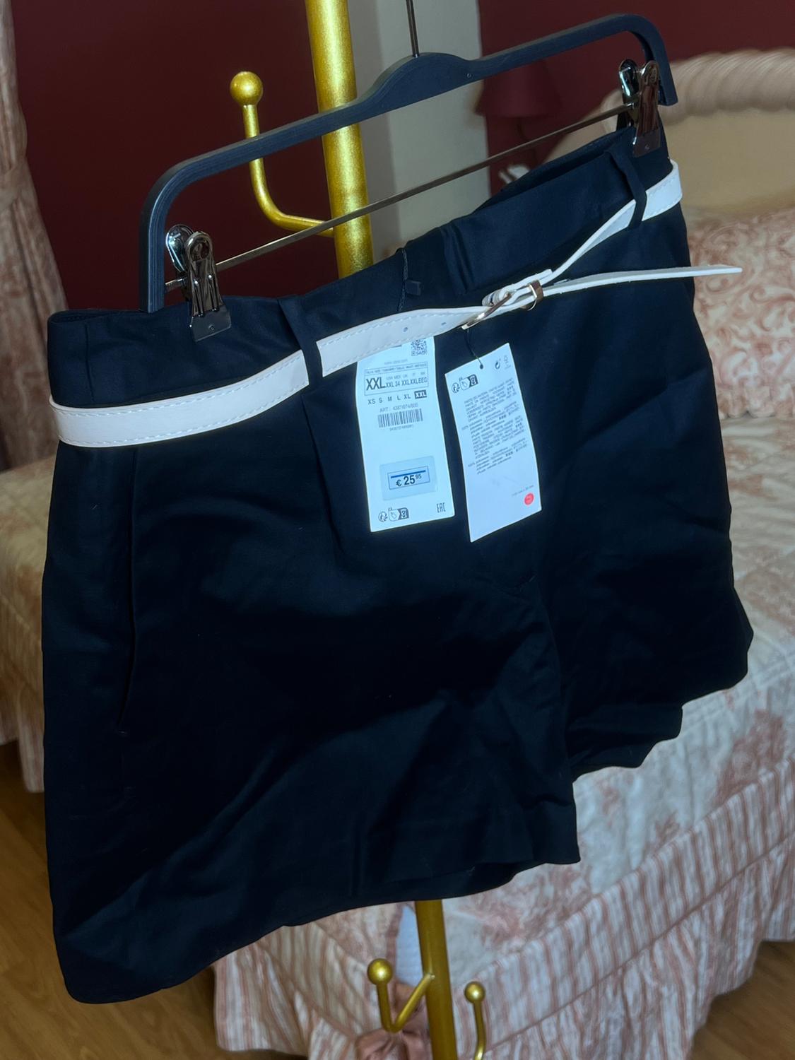 DOUBLE-FABRIC BERMUDA SHORTS WITH BELT - Image 3