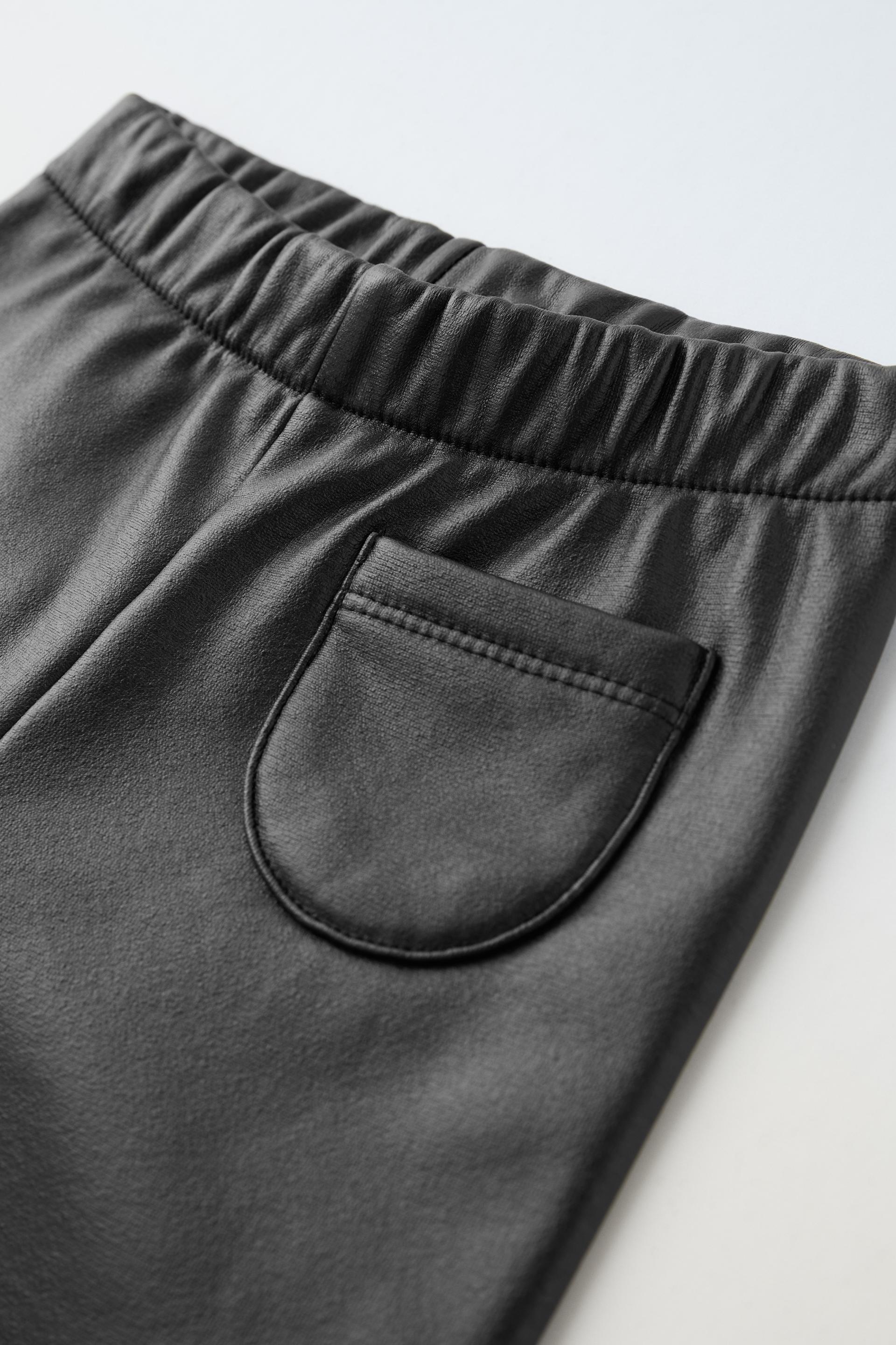 Zara black faux leather leggings UK8 - UK10 – Manifesto Woman